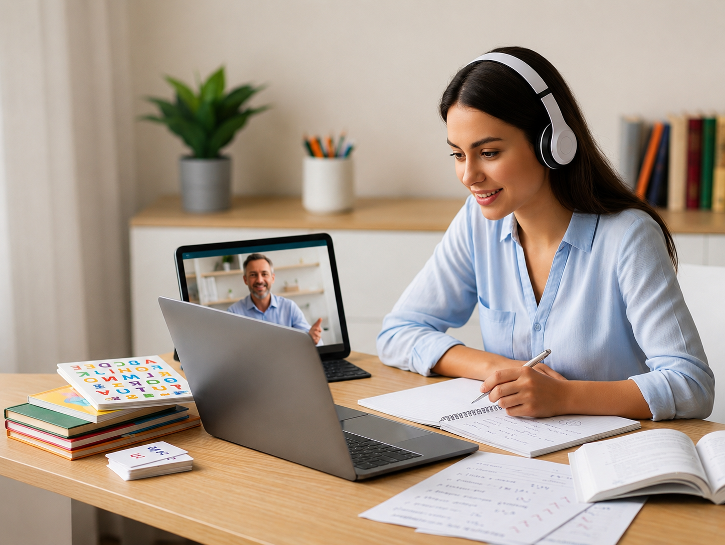 English language learning program at Worldease Online Learning Academy